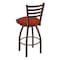 Holland Bar Stool Co 30" Swivel Bar Stool, Bronze Finish, Graph Poppy Seat 41030BZ021 - alternate 3